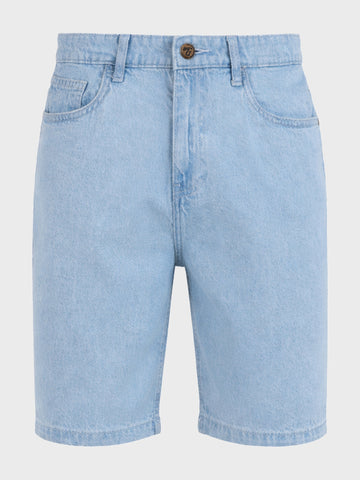 Men's Blue Regular Fit Solid Casual Shorts