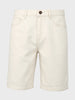Men's White Regular Fit Solid Casual Shorts