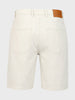 Men's White Regular Fit Solid Casual Shorts