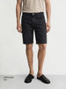 Men's Black Regular Fit Solid Casual Shorts