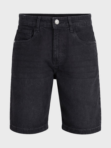 Men's Black Regular Fit Solid Casual Shorts