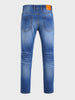 Men's Blue Skinny Fit Solid Casual Jeans