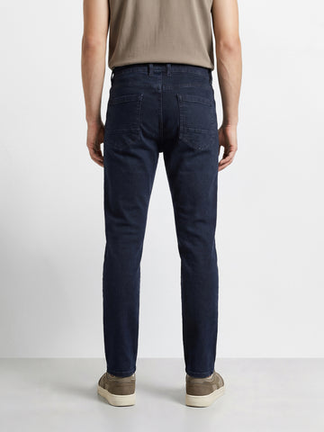 Men's Blue Slim Fit Solid Casual Jeans