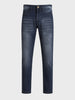 Men's Blue Slim Fit Solid Casual Jeans