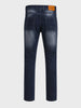 Men's Blue Slim Fit Solid Casual Jeans