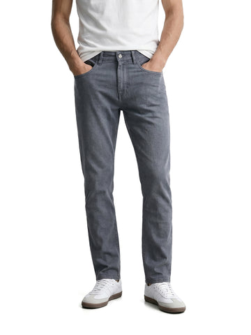 Men's Grey Slim Fit Solid Casual Jeans