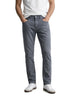 Men's Grey Slim Fit Solid Casual Jeans