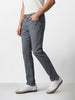Men's Grey Slim Fit Solid Casual Jeans
