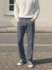 Men's Grey Slim Fit Solid Casual Jeans