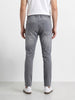 Men's Grey Slim Fit Solid Casual Jeans
