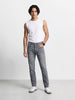 Men's Grey Slim Fit Solid Casual Jeans