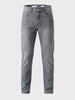 Men's Grey Slim Fit Solid Casual Jeans