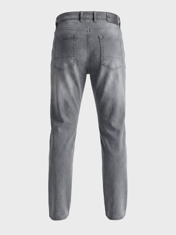 Men's Grey Slim Fit Solid Casual Jeans