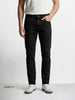 Men's Black Slim Fit Solid Casual Jeans