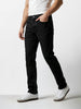 Men's Black Slim Fit Solid Casual Jeans