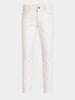 Men's White Slim Fit Solid Casual Jeans