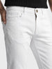 Men's White Slim Fit Solid Casual Jeans