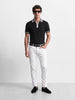 Men's White Slim Fit Solid Casual Jeans