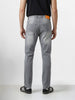 Men's Grey Slim Fit Solid Casual Jeans