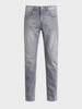 Men's Grey Slim Fit Solid Casual Jeans