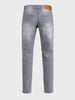 Men's Grey Slim Fit Solid Casual Jeans