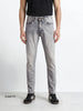 Men's Grey Slim Fit Solid Casual Jeans