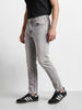 Men's Grey Slim Fit Solid Casual Jeans