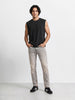 Men's Grey Slim Fit Solid Casual Jeans