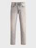 Men's Grey Slim Fit Solid Casual Jeans