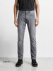 Men's Grey Slim Fit Solid Casual Jeans