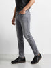 Men's Grey Slim Fit Solid Casual Jeans