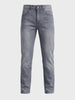 Men's Grey Slim Fit Solid Casual Jeans