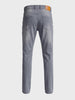 Men's Grey Slim Fit Solid Casual Jeans