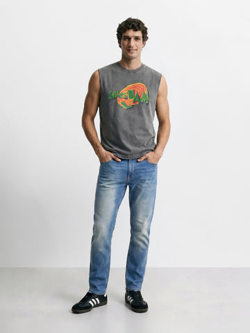Men's Blue Slim Fit Solid Casual Jeans