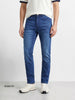 Men's Blue Slim Fit Solid Casual Jeans