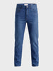Men's Blue Slim Fit Solid Casual Jeans