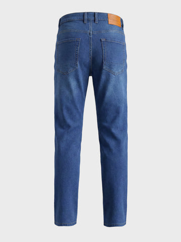 Men's Blue Slim Fit Solid Casual Jeans