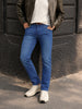 Men's Blue Slim Fit Solid Casual Jeans