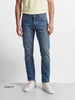 Men's Blue Slim Fit Solid Casual Jeans