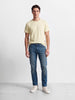Men's Blue Slim Fit Solid Casual Jeans