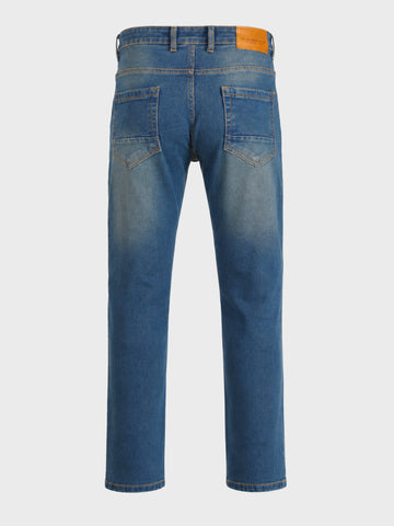 Men's Blue Slim Fit Solid Casual Jeans