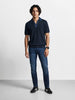 Men's Blue Slim Fit Solid Casual Jeans