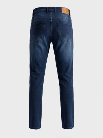 Men's Blue Slim Fit Solid Casual Jeans