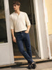 Men's Blue Slim Fit Solid Casual Jeans