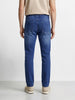Men's Blue Slim Fit Solid Casual Jeans