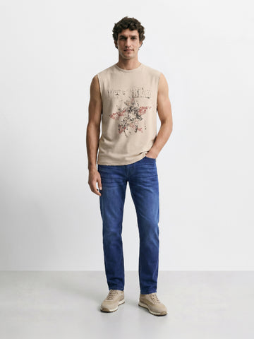 Men's Blue Slim Fit Solid Casual Jeans