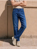 Men's Blue Slim Fit Solid Casual Jeans