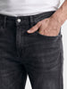 Men's Black Slim Fit Solid Casual Jeans