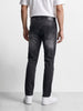 Men's Black Slim Fit Solid Casual Jeans