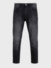Men's Black Slim Fit Solid Casual Jeans
